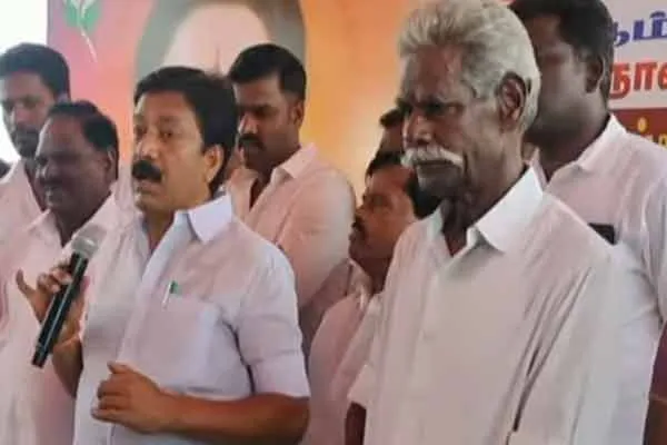 the former minister CV shanmugam who slammed the BJP