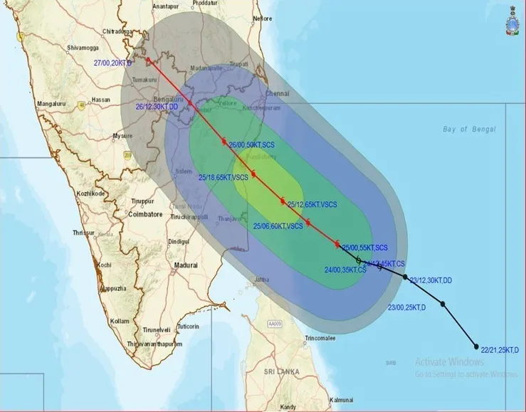 nivar cyclone regional meteorological centre