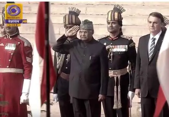 national flag 71th republic celebration in delhi president ram nath kovind 