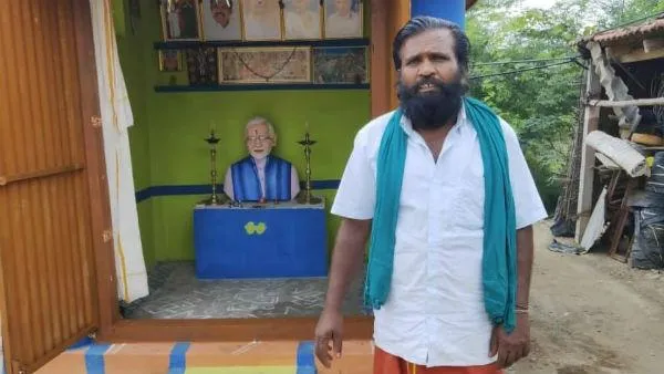 farmer construct temple to modi 