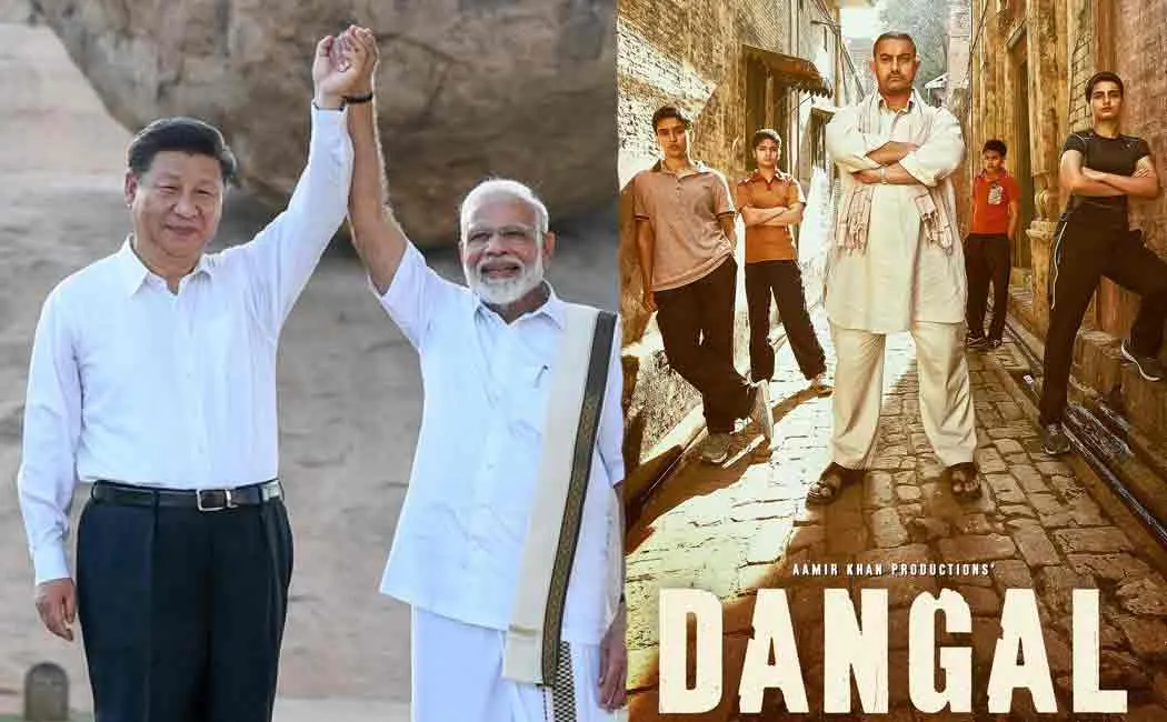 modi and xi xinping discuss about dangal movie