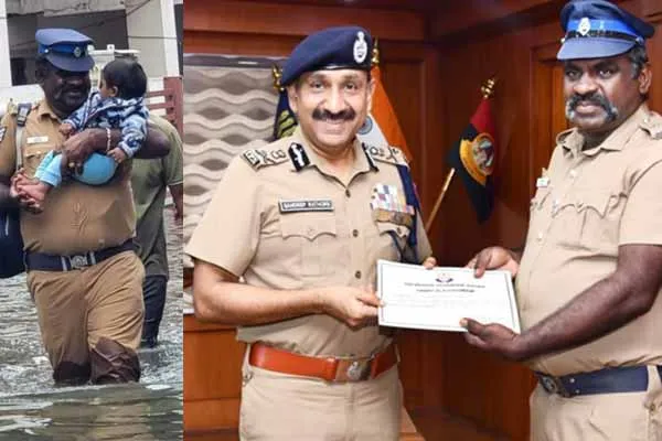 The photo of the policeman that captured people's hearts  Commissioner who personally called and praised