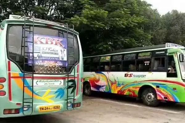 andhra and tamilnadu officers seized buses