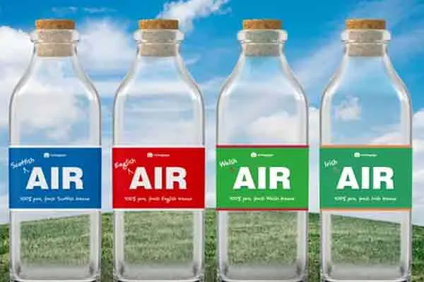 british company sells air in bottles