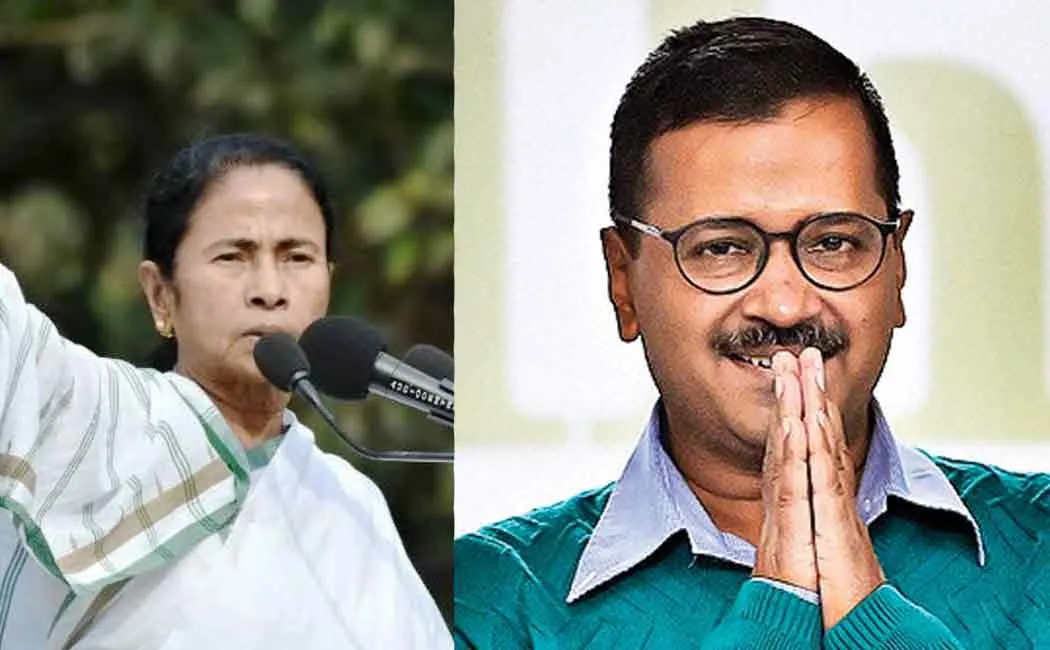 mamata banerjee wishes aam aadmi and aravind kejriwal