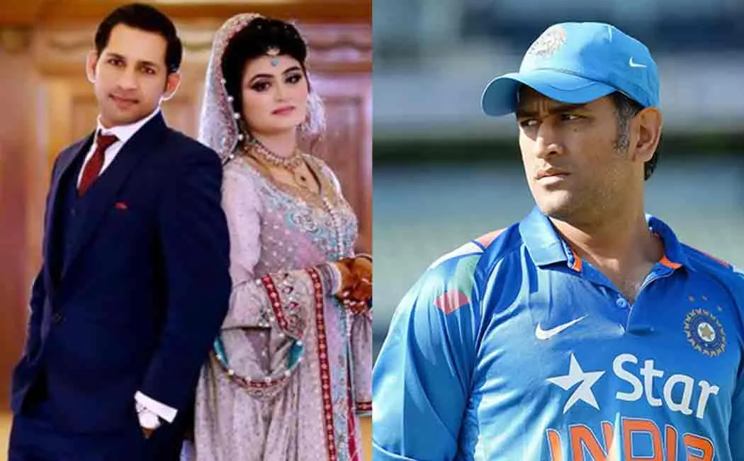 sarfaraz ahmad wife drags dhoni into retirement debate