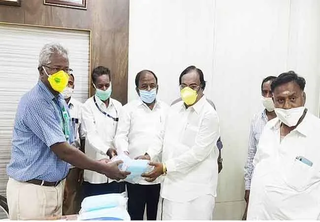 thiruvannamalai district electricity board masks dmk mla 