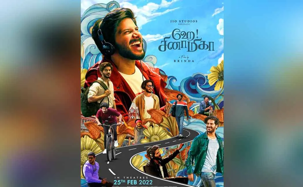 dulquer salmaan starring hey sinamika movie first look poster released 