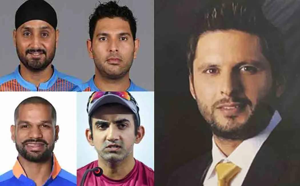indian players against afridi