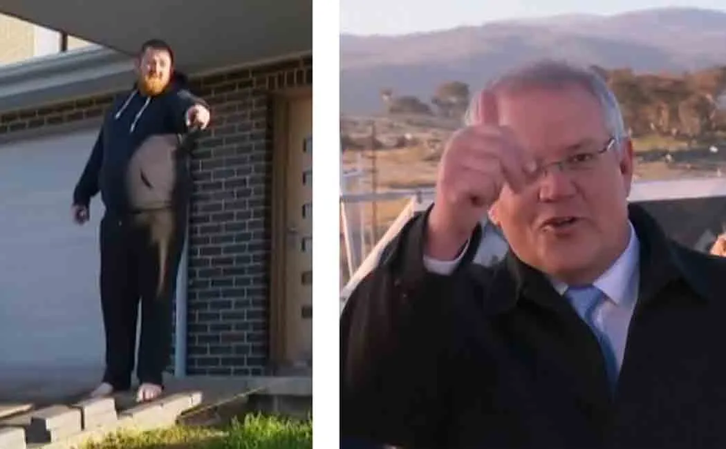 get off the grass autralian pm scott morrisons comical moment