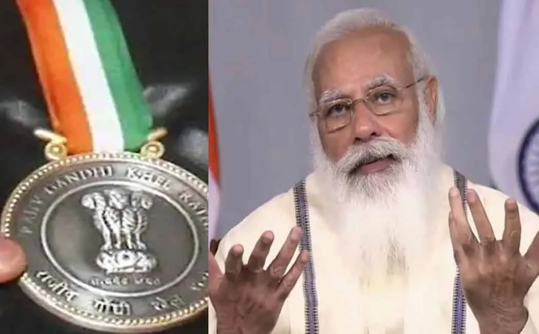 pm modi - rajiv gandhi khel ratna award 