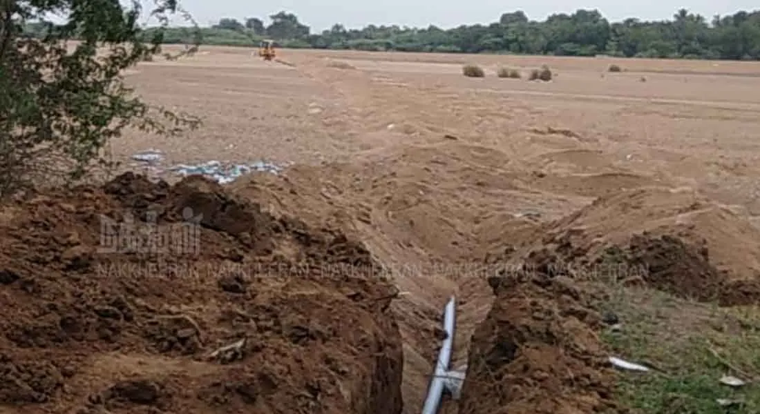 who illegally infects PVC pipeline through the state school premises dhasildar 
