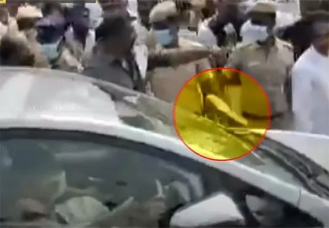 Edappadi Palanisamy's car incident admk leader police 