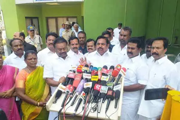 edappadi palanisamy says cm mk stalin resign his posting