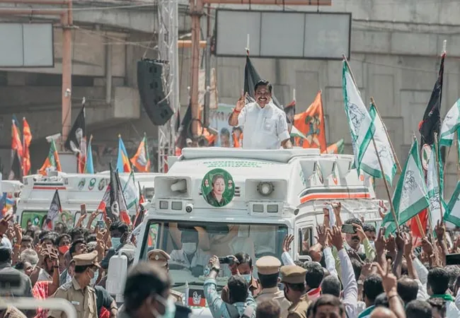 admk leader and cm of tamilnadu election campaign at chennai 