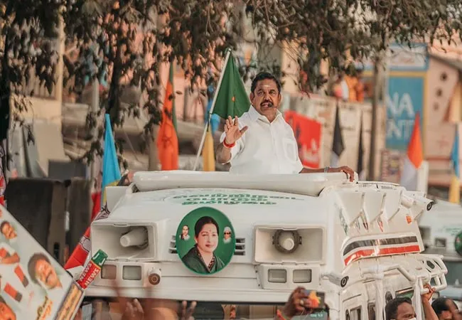 admk leader and tamilnadu cm edappadi palaniswami election campaign at chennai 