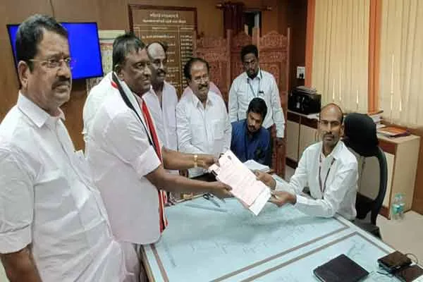 aiadmk candidate thennarasu filed nomination in erode east by election