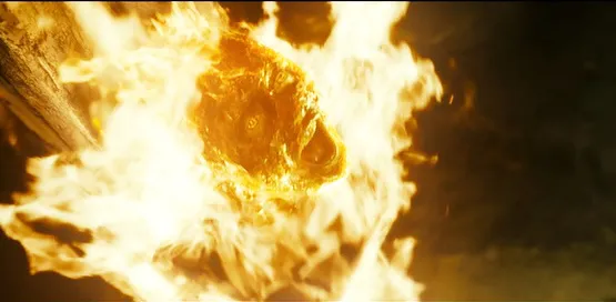 Girl burning