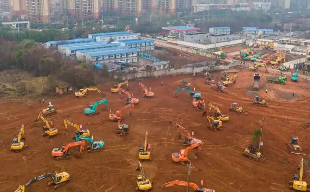 china to build a hospital within 6 days to treat corona virus infected patients