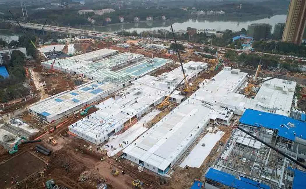 new hospital build in china to treat corona virus