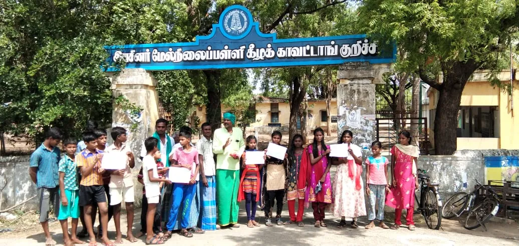 school students thnks to tamilnadu CM 