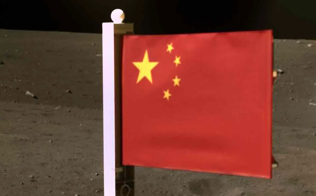 china plants its flag on moon