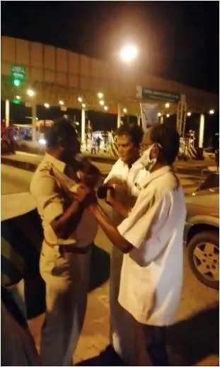 Former MP who kicked the policemen