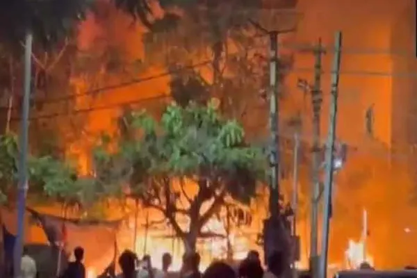 Terrible fire in the apartment