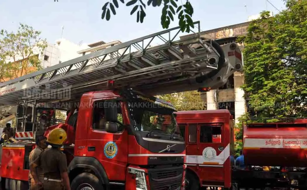 Fire incidents at 19 places in Chennai Fire Department