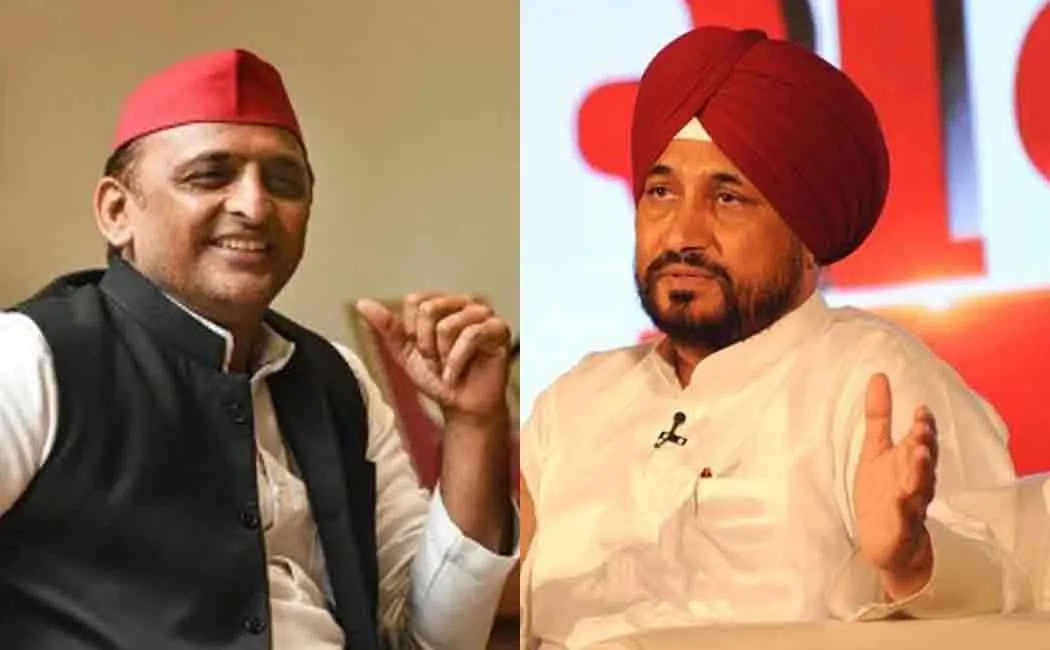 akhilesh yadav - charanjit singh channi 