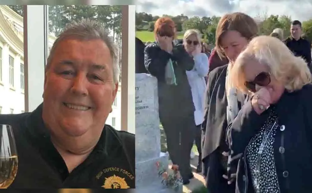 relatives laughing at ex military officers funeral