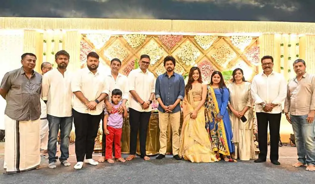The film crew released the video of 'Thalapathy 66' Pooja