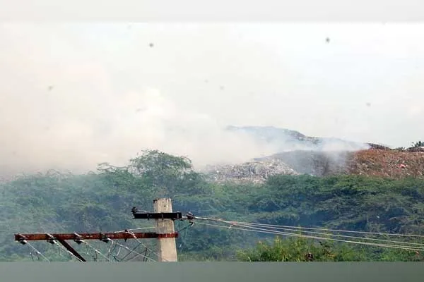 fire on Garbage Depot in erode 