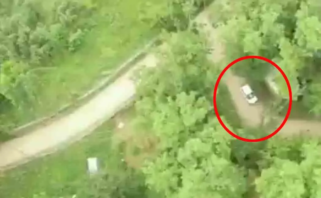 In-situ explosion of the vehicle, which was carrying IED