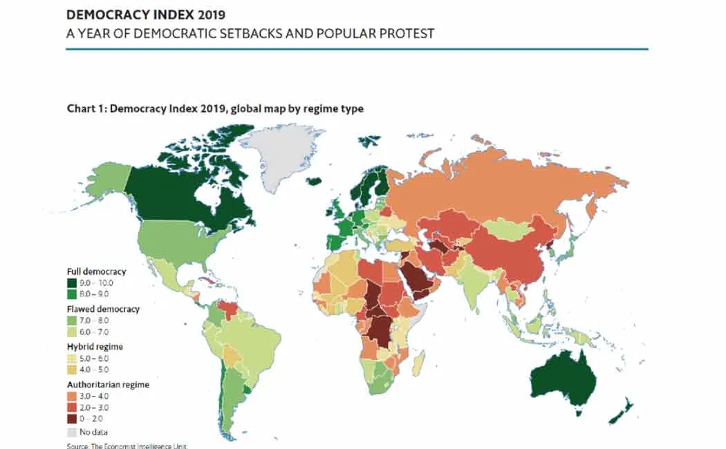 Democracy Index 2019 rank list
