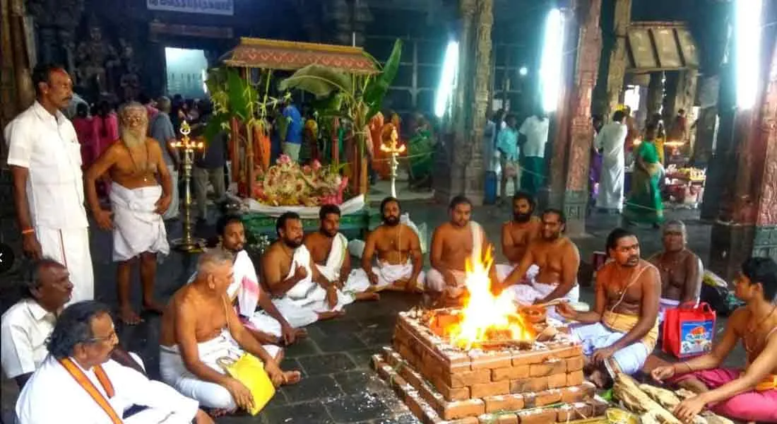  Yaham to control Corona in the Uttiswaran temple