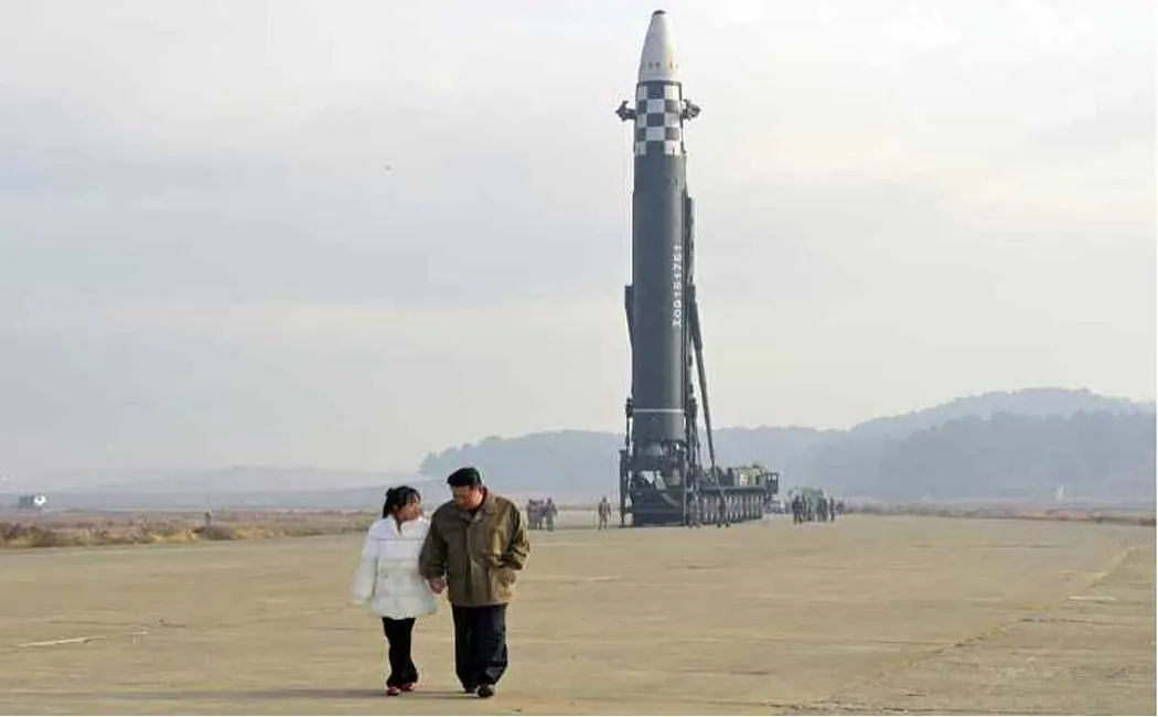 North Korean president with youngest daughter test missile test!