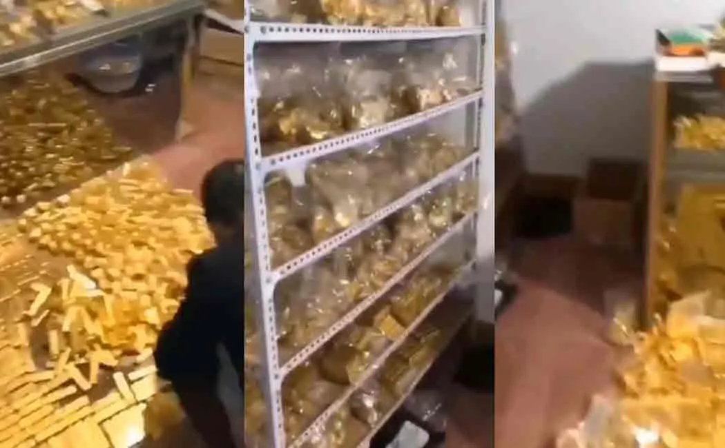tons of gold seized from a chinese man