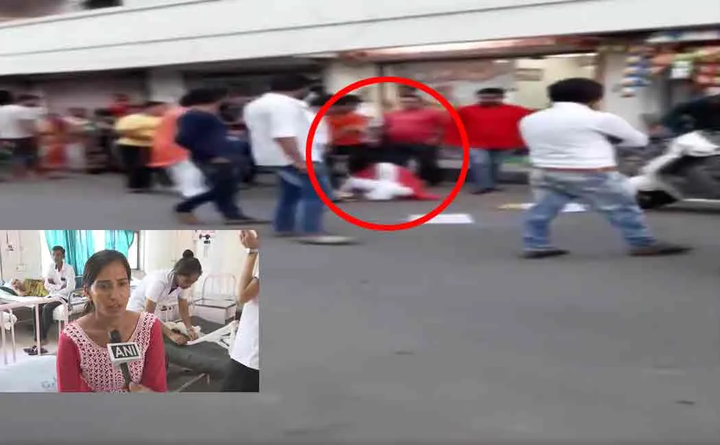 ncp worker got beaten by bjp workers in gujarat