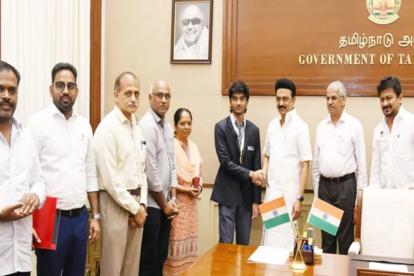 Greetings from CM MK Stalin to chess player Gukesh