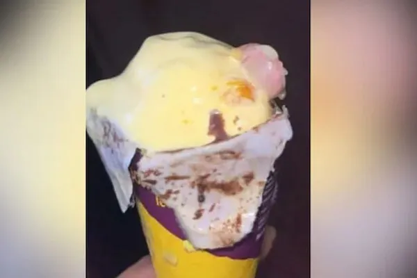 Human finger in ice cream at maharashtra