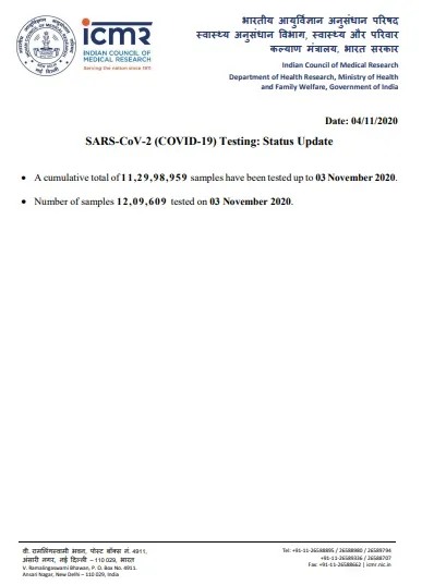 india coronavirus samples tested details icmr