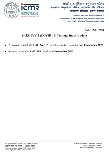 india coronavirus samples tested details icmr 