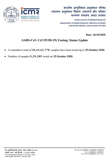 india coronavirus samples tested icmr 