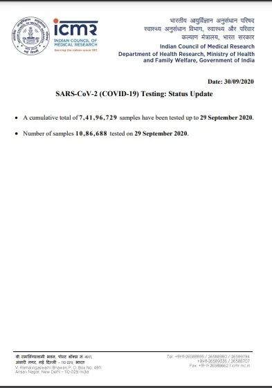 india coronavirus samples tested icmr 