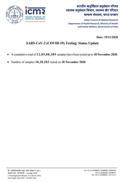 india coronavirus samples tested icmr details 