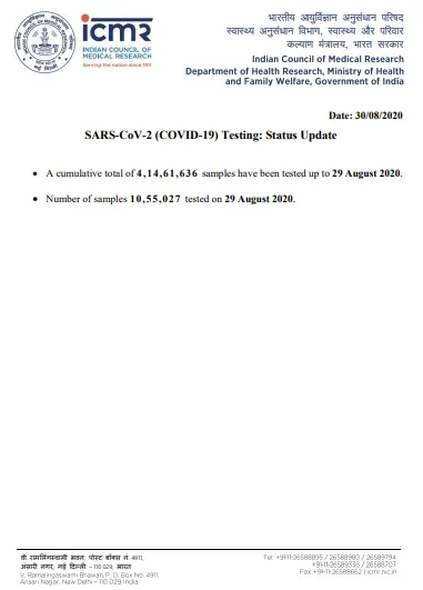 india coronavirus samples tested icmr 