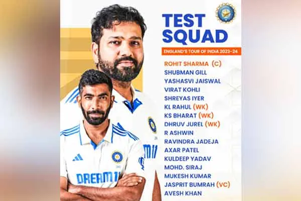 Test series against England; Indian team announcement