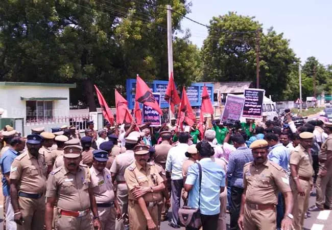 cauvery water not get in farmers makkal adhikaram strike