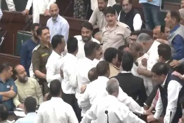 Opposition MLA abruptly expelled at waqf bill Uproar in Jammu and Kashmir Assembly